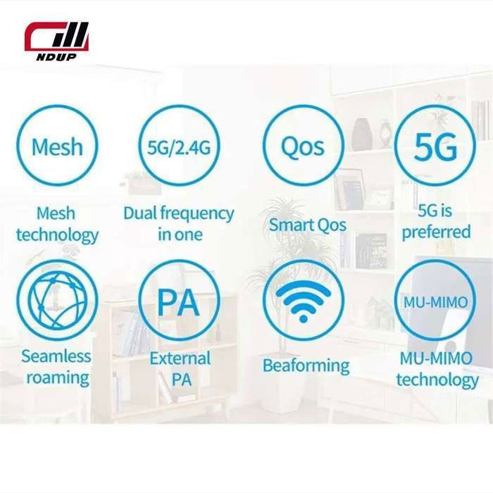 NDUP Wireless Router 1200Mbps Gigabit Speed 2.4G & 5G Dual Band with ...