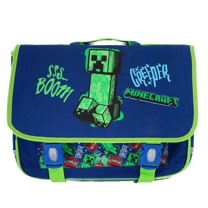 Cartable Minecraft Creeper Boom 41 CM Haut de gamme Vert - Cdiscount ...
