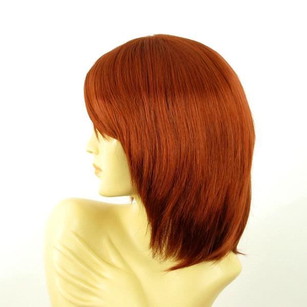 Perruque Longue Femme Roux Cuivré Intense - Synthétique Ondulé - Bonnet Moyen - Neuf étiqueté