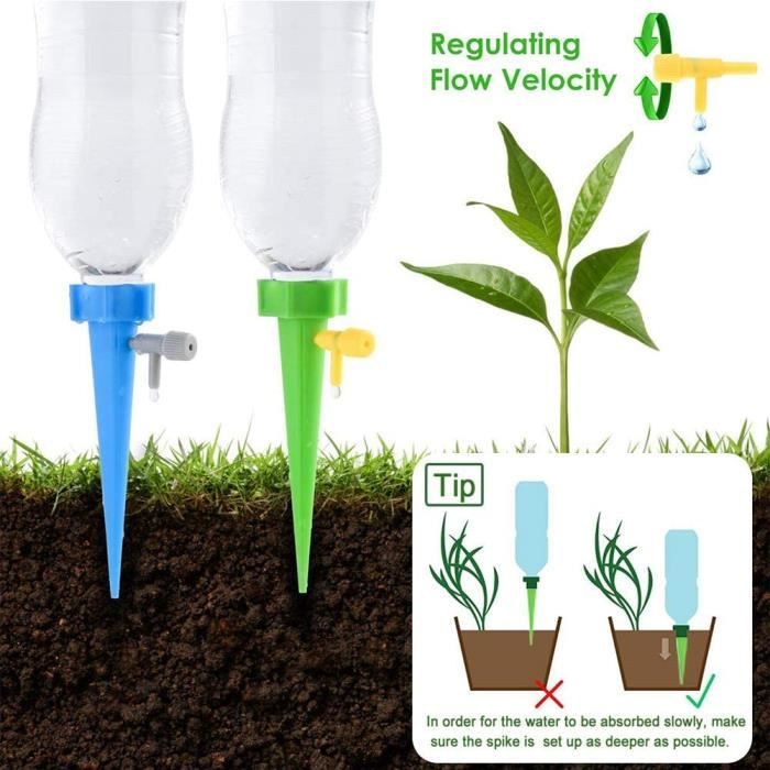 Sacs D'Arrosage Goutte à Goutte AHOUGER 8 Pièces - Arrosage Automatique Plantes 3,5L