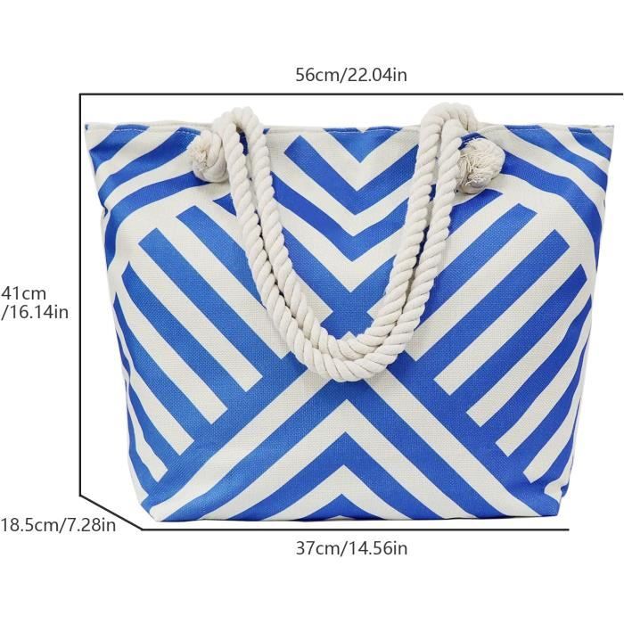 Grand Sac De Plage XXL étanche – Gris – Idéal Piscine, Vacances