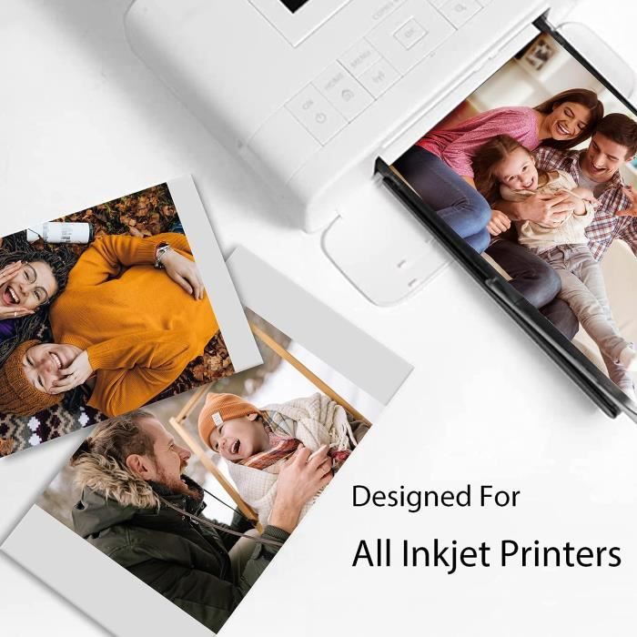 akaca Papier Photo Brillant Premium Glossy Photo Paper pour Toutes Les  Imprimantes Jet d'Encre (120 Feuilles, 200 g/m², 10 x 15 cm) : :  Fournitures de bureau