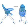 9924GENIAL® Chaise haute pour bébé évolutive Ergonomique ,Siège Rehausseur Pour Enfant, Bleu et blanc-2
