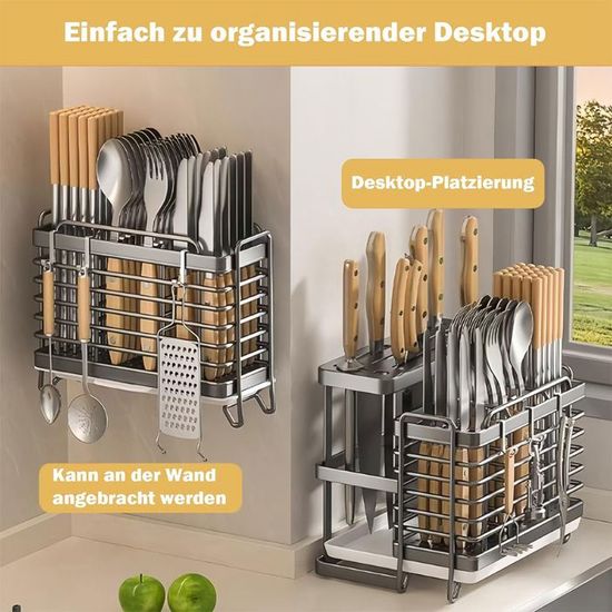 Cabilock Égouttoir À Couverts En Matériau Épais Pour Ou Étagère De Rangement Pour Ustensiles Ou Table Cabilock Égouttoir À Couverts En Matériau Épais Pour Ou Étagère De Rangement Pour Ustensiles Ou Table