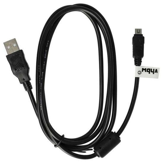 Caricabatterie USB Vhbw Per Fotocamera Olympus TG-6, Con Cavo Micro-USB, 40 Cm, Nero