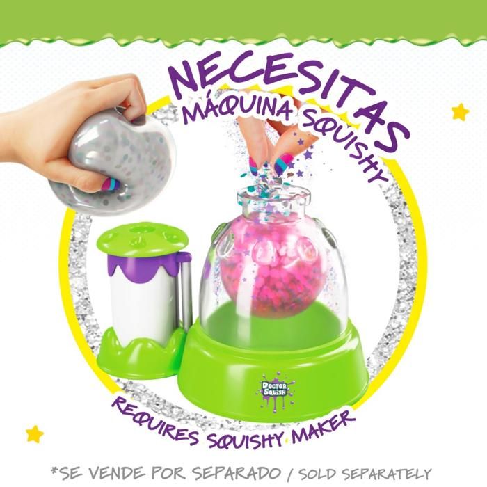 Recharge Doctor Squish - Lot De 6 Squishies à Créer, Avec Capsules TPR, Poudre Slime, Confettis, Paillettes, Pour Machine Squishy Maker - 2
