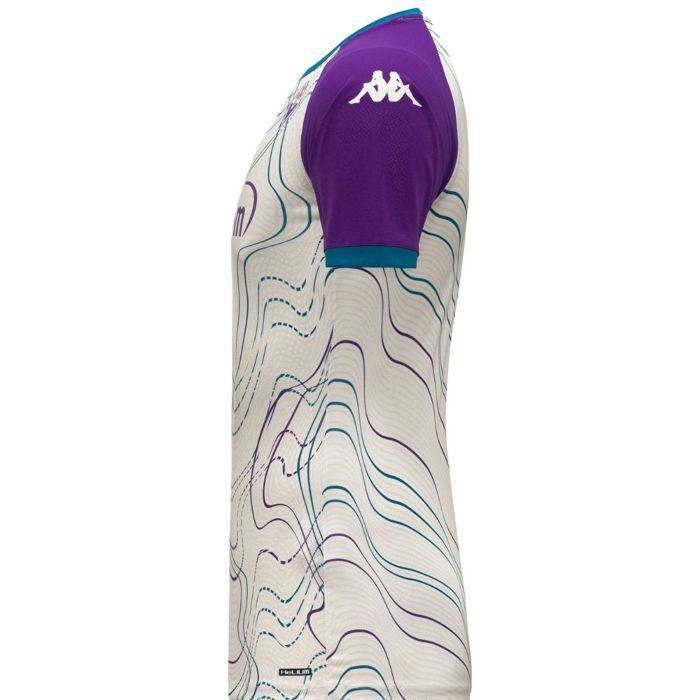 Maillot Officiel Fiorentina Aboupre Pro 8 Kappa - Blanc Homme - Maillot Football Fiorentina AC
