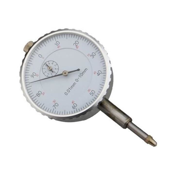 Indicateur à cadran, 2 pouces de diamètre 0-10 mm Indicateurs à cadran en  acier inoxydable pour mesurer les erreurs mécaniques