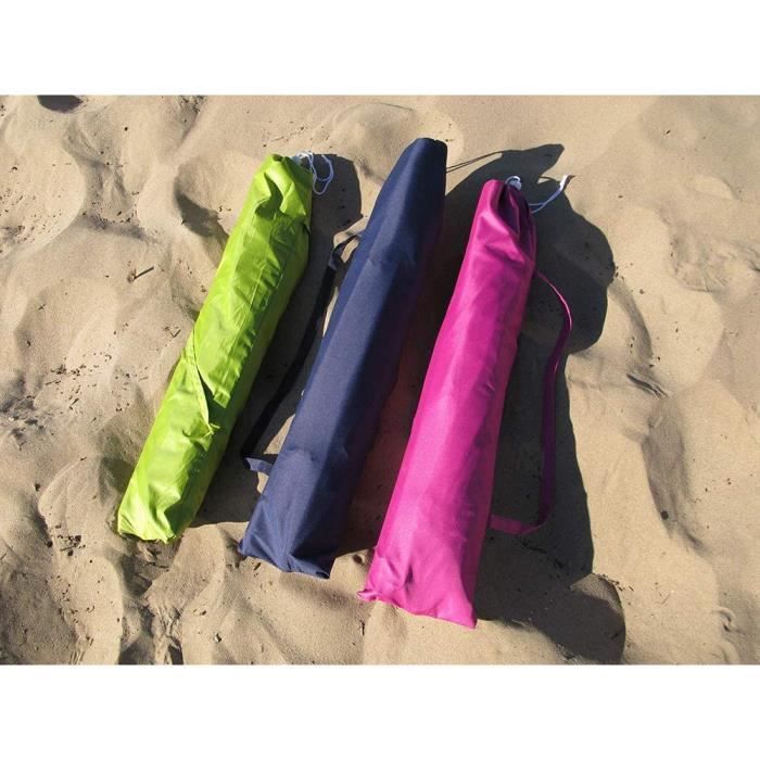 Parasol Pliable Compact - Bleu Marine - Diamètre 180 cm - Protection UV ...