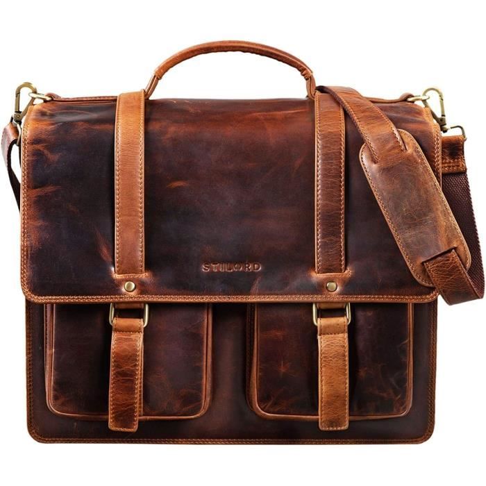 Explorer' Cartable de Professeur Cuir Sac d'enseignant Sac d'affaire Hommes  Sacoche d'ordinateur Sac de Bureau Serviette de [133] - Cdiscount Bagagerie  - Maroquinerie