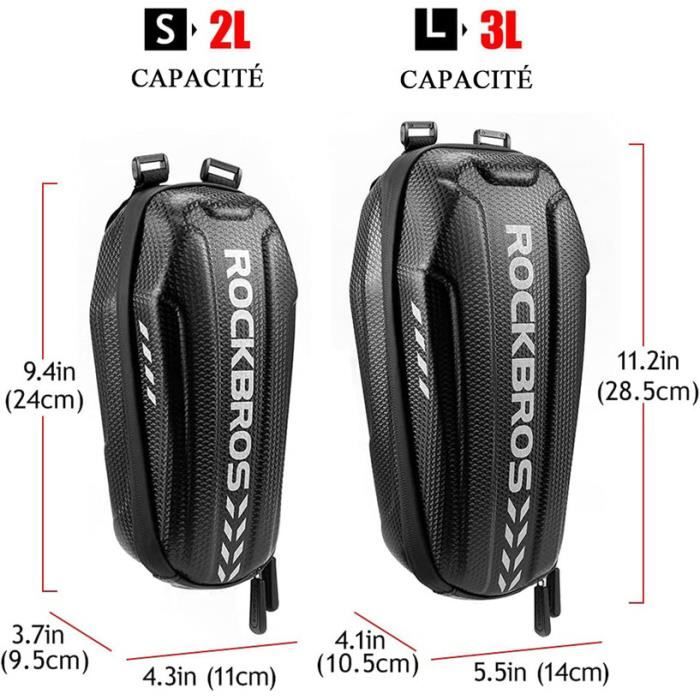 Sacoche De Cadre Vélo ROCKBROS 1,1L/1,5L - Étanche, Coque Rigide, Pour VTT/route