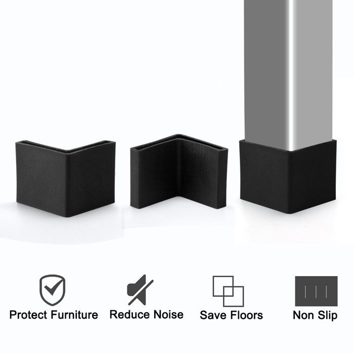 Lot De 100 Embouts De Protection Pour Cornière, 30x30mm, Noir, En PVC