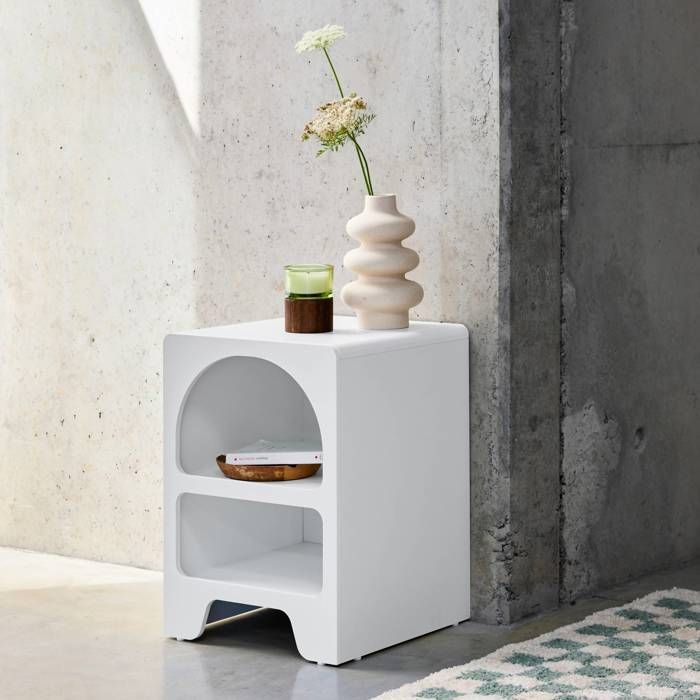 HEYZOEY Petite Table de Chevet avec 2 tiroirs, Table de Nuit en Bois