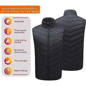 Gilet Chauffant Homme/Femme Avec Batterie 16000mAh - 3 Températures, Lavable, Pour Ski, Randonnée