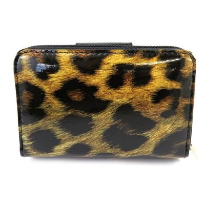 Gil Holsters M2547 Portefeuille zippe Gil Holsters marron leopard vernis