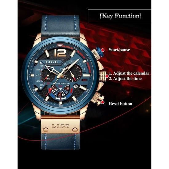 Lunette Homme Montre Homme Marque De Luxe 2021 Chronographe