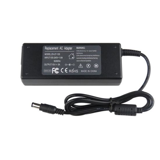 75 W Toshiba Satellite L450D-13X compatible 19 V 3.95 A Ordinateur Portable AC Adaptateur Chargeur