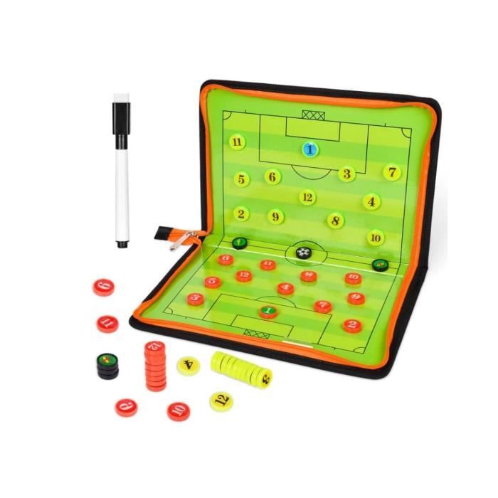 Tableau Tactique De Football Magnétique – Dimensions 33 X 50 Cm Déplié – Portable, Pliable – Avec Marqueurs, Gomme – Pour Entraîneurs, Coaches, Fans - 10