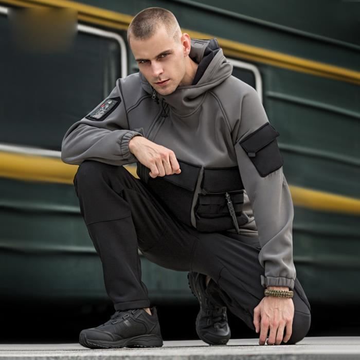 Couleur ArmyGreen taille 3XL veste en velours et a coque souple pour homme vetement d exterieur chaud et imp Cdiscount