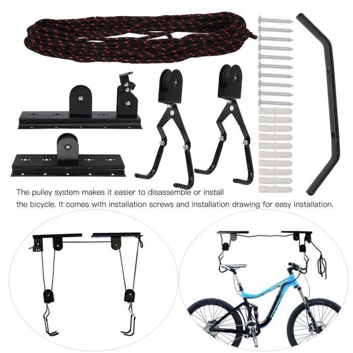 Support clearance velo poulie