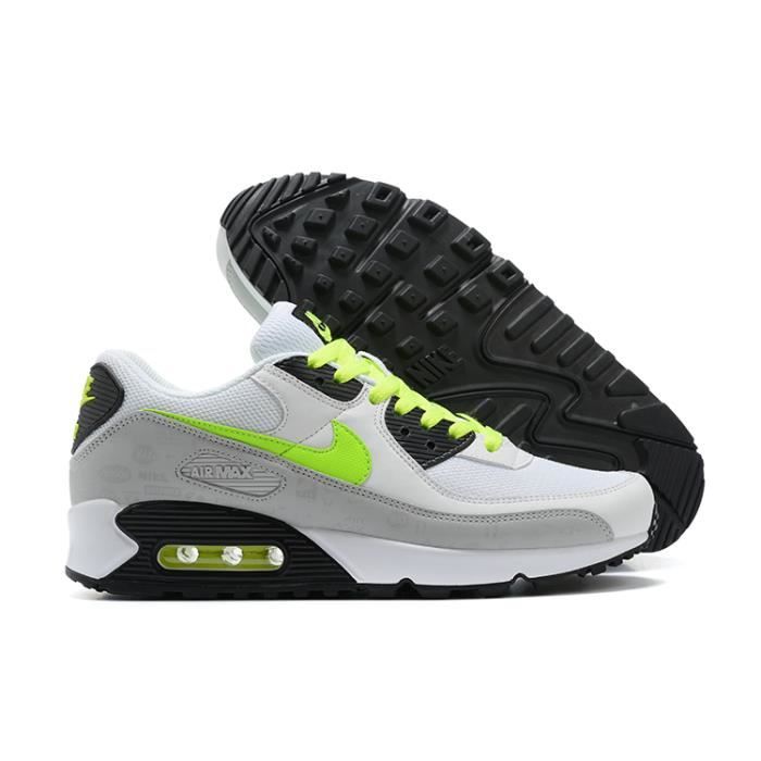 Baskets Nike Air Max 90 Homme Chaussures de Sport Entrainment Blanc gris vert Cdiscount Chaussures