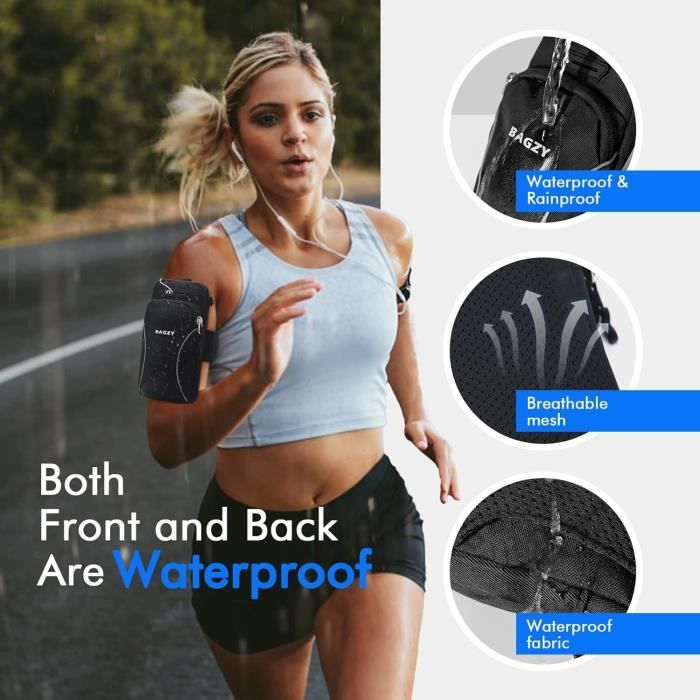 Brassard Free People Pour Téléphone – Coque Noire De Course, Pour Sport Et Mouvement