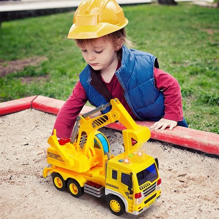 Jouet Véhicules De Chantier Pour Enfants – Lot De Camions Construction Avec Figurines Et Accessoires