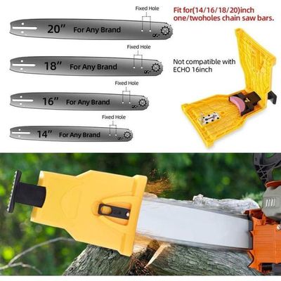 Aiguiseur De Chaîne Tronçonneuse - Portable, Rapide - Pour Chaînes 35,6 à 50,8 Cm - Jaune - 3