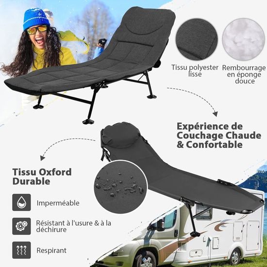 Matelas Pliable Lit De Camp De Randonnu00e9e O'Camp Pliable Et