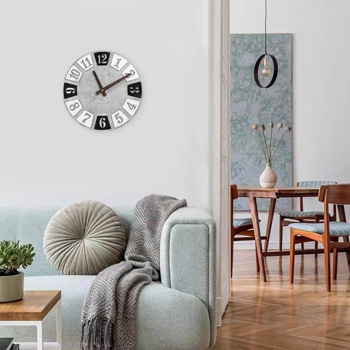 1 pack d'horloge murale décorative ronde de 30 cm, horloge murale silencieuse, horloge murale facile à lire, adaptée à la maison, à la cuisine, au bur | Leroy Merlin