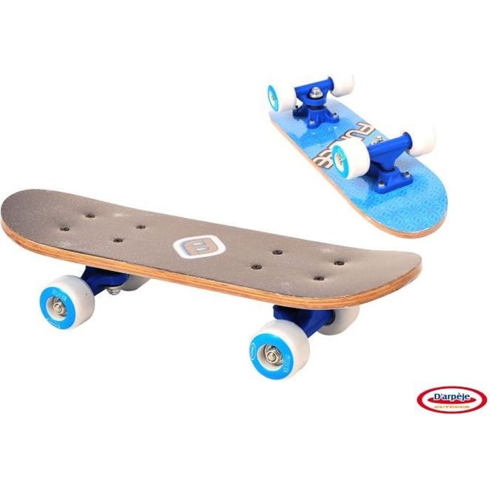 Mini Skateboard enfant FUNBEE - Erable 17'' Bleu - Roues en PVC - Truck en PP coloré