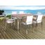 Salon Jardin Inox Seychelles Blanc 6 Chaises Table Achat Vente