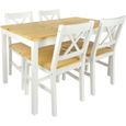 Set de table et 4 chaises WHITE PINE-0