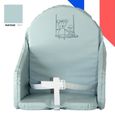 Coussin de Chaise Haute PVC - LOOPING - Fixe - Bébé - Bleu Glacier - Confortable et Sécurisé-0