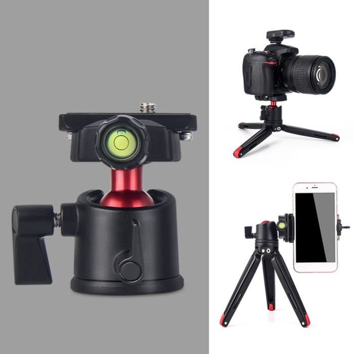 Tête Panoramique IShoot 360° 2D Avec Pince Et Plaque Rapide – Pour Trépied, Charge 12kg