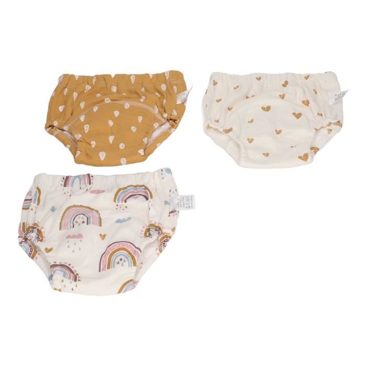 Short Bébé Fille Garçon Rayé Couche-culotte - 100% Polyester - Taille 6-18 Mois - Idéal été Plage Anniversaire - 8