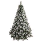 BRILLSTEN Sapin de Noël 180 cm Artificiel Aspect enneigé PVC Avec Support de Fer 716 Branches