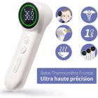 VENISYMLIS Thermomètre frontal infrarouge sans contact SafeCast avec la lumière auxiliaire de sonde pour auriculaire/bebe/enfant/adulte