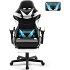 FERGHANA Soontrans Chaise gaming, Fauteuil de Bureau Gamer Ergonomique avec Appui-tête et Oreiller lombaire de massage,Hauteur