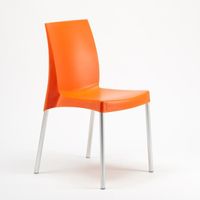 Chaise plastique pour bar cafè Boulevard Grand Soleil italienne, Couleur: Orange