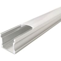 Profilé Aluminium 2m pour Ruban LED Couvercle Opaque 