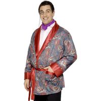 Veste smoking Gangster - SMIFFY'S - Rouge - Taille Unique - Motif cachemire en polyester