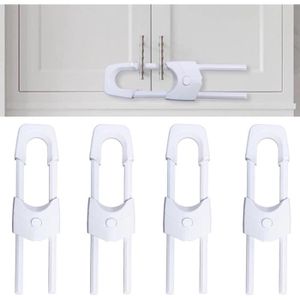 Blocage Tiroirs Et Portes Olympia - Sécurité Enfant - Lot De 6 - Blanc - Facile à Installer
