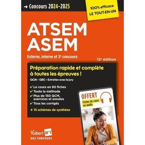 LIVRE MÉDECINE Concours ATSEM et ASEM. Concours externe, interne et 3e concours, Edition 2024-2025