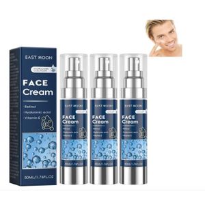 HYDRATANT VISAGE 3pcs 50ml Particle Face Cream For Men,Crème Hydratante pour le Visage 6 en 1 pour Hommes,Crème pour le Visage Anti-âge Lotion Hommes