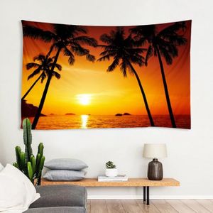 Get Sunset beach toile art mural For Free