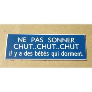 Plaque Signaletique Ne Pas Sonner Bebe Dort Cdiscount