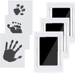Cadre photo avec empreintes de mains et empreintes de pieds de bébé Cadeau souvenir Kit de cadre photo pour bébé