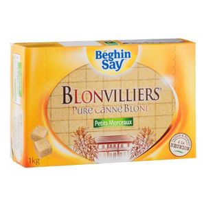 SUCRE & ÉDULCORANT BEGHIN SAY - Le Blonvilliers Blond De Canne Petits Morceaux 1Kg - Lot De 4