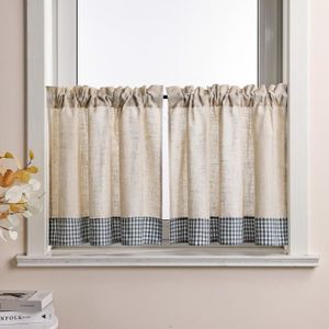 Rideau De Cuisine Court Et Transparent - Voile Moderne 140 X 80 Cm - Facile à Accrocher, Lavable - Pour Salon, Cuisine Ou Café